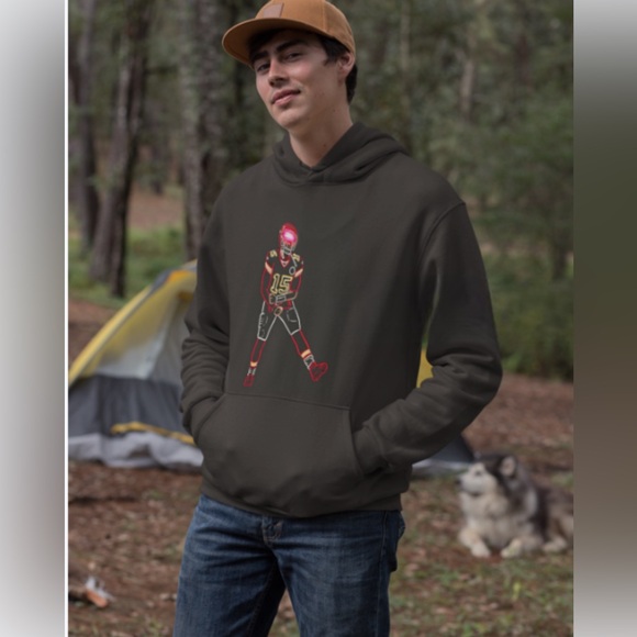 Patrick Mahomes Kansas City Chiefs NFL “SHOWTIME” Hype Men’s Black Jersey Hoodie - Picture 1 of 7